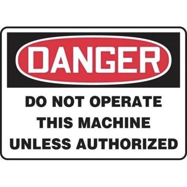 Accuform OSHA DANGER SAFETY SIGN DO NOT MEQM011XP MEQM011XP - main